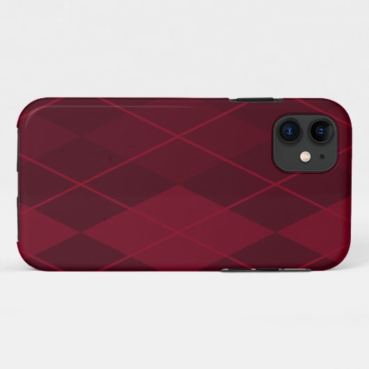 Red Argyle Case-Mate iPhone Case (Achterkant (horizontaal))