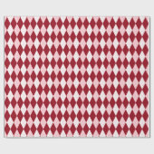 Red Argyle Crimson Roze Small Diamond Shape Cadeaupapier (Vlak)