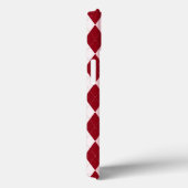 Red Argyle Crimson Roze Small Diamond Shape Case-Mate iPhone Case (Achterkant / Rechts)