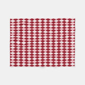Red Argyle Crimson Roze Small Diamond Shape Fleece Deken (Voorkant (Horizontaal))