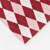 Red Argyle Crimson Roze Small Diamond Shape Fleece Deken (Hoek)