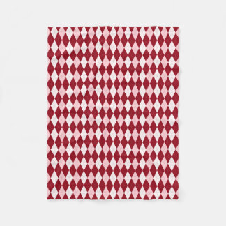 Red Argyle Crimson Roze Small Diamond Shape Fleece Deken