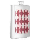 Red Argyle Crimson Roze Small Diamond Shape Heupfles (Rechts)