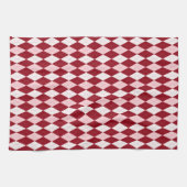 Red Argyle Crimson Roze Small Diamond Shape Theedoek (Horizontaal)