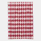 Red Argyle Crimson Roze Small Diamond Shape Theedoek (Verticaal)
