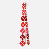 Red Argyle Custom Stropdas (Voorkant)