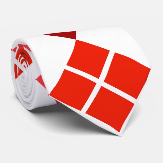 Red Argyle Custom Stropdas (Opgerold)