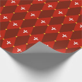 Red Argyle of diamantmotief Cadeaupapier (Hoek)