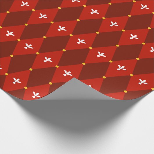 Red Argyle of diamantmotief Cadeaupapier (Hoek)