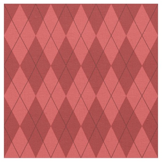 Red Argyle Pattern Fabric Stof (Close Up)