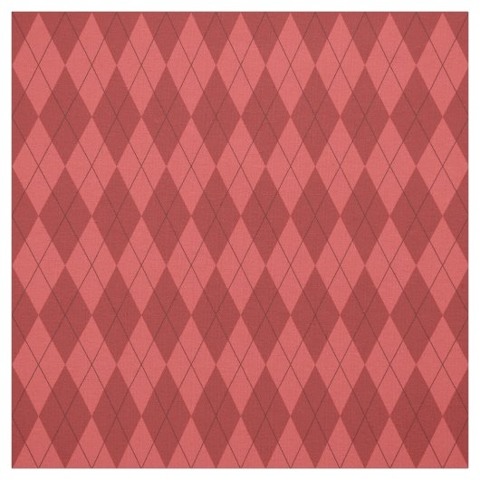 Red Argyle Pattern Fabric Stof (Swatch)