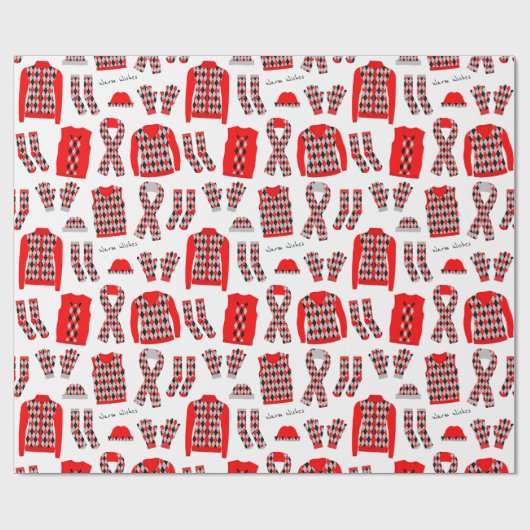 Red Argyle Pattern-objecten die papier verpakken - (Vlak)
