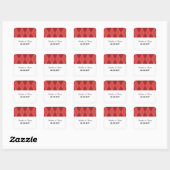 Red Argyle Wedding Stickers (Vel)