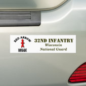 Red Arrow Brigade Militaire Bumpersticker (Op auto)
