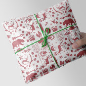 Red Arrows Deer Beren en Clouds Patroon Tissuepapier