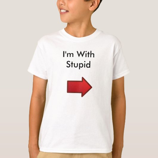 red_arrows_right, ik ben met stomkop t-shirt (Voorkant)