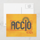 Red Art Deco ACCIO™ Spell Grafisch Briefkaart (Voorkant / Achterkant)