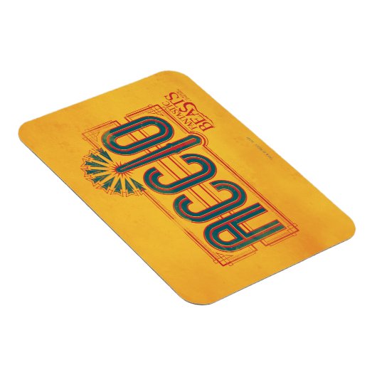 Red Art Deco ACCIO™ Spell Grafisch Magneet (Rechterzijde)