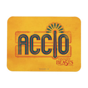 Red Art Deco ACCIO™ Spell Grafisch Magneet