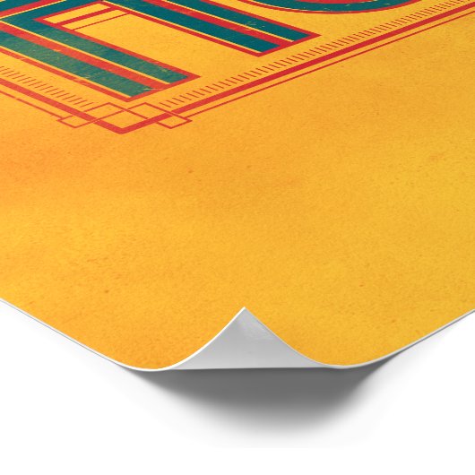 Red Art Deco ACCIO™ Spell Grafisch Poster (Hoek)