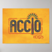 Red Art Deco ACCIO™ Spell Grafisch Poster (Voorkant)