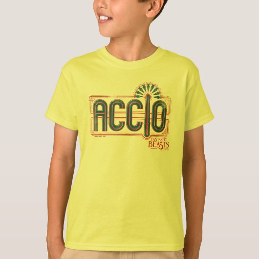 Red Art Deco ACCIO™ Spell Grafisch T-shirt (Voorkant)
