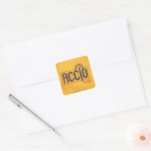 Red Art Deco ACCIO™ Spell Grafisch Vierkante Sticker (Envelop)