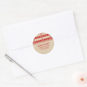 Red Art Deco Border Save the Date Stickers (Envelop)