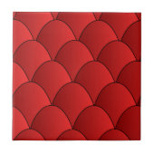 Red Art Deco Design Tegeltje (Voorkant)