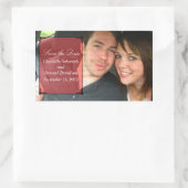 Red Art Deco Lijst Save the Date Stickers (Tas)