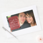 Red Art Deco Lijst Save the Date Stickers (Envelop)