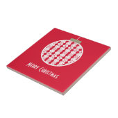 Red Art Deco-Ornament Tegeltje (Zijkant)