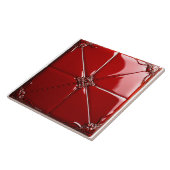 Red Art Deco Tegeltje (Zijkant)