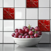 Red Art Deco  Tegeltje