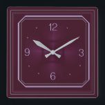 Red Art Deco Vierkante Klok<br><div class="desc">Geweldig design. Je zult het leuk vinden als anderen. U kunt dit ontwerp vrij gebruiken voor andere producten of jouw tekst toevoegen. Volg me voor meer. Met vriendelijke groet. Een leuke dag.</div>