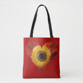 Red Art FlowerCustom All-Over-Print Canvas tas (Voorkant)