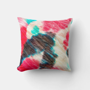 Red Artistisch smerig. Shibori Pattern. zomerpense Kussen