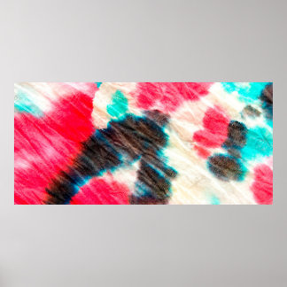 Red Artistisch smerig. Shibori Pattern. zomerpense Poster