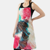 Red Artistisch smerig. Shibori Pattern. zomerpense Schort (Insitu)