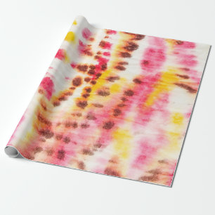 Red Artistisch smerig. Tie Dye Texture. Grijze pen Cadeaupapier