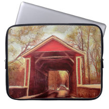 Red Ashland Covered Bridge-laptophoes