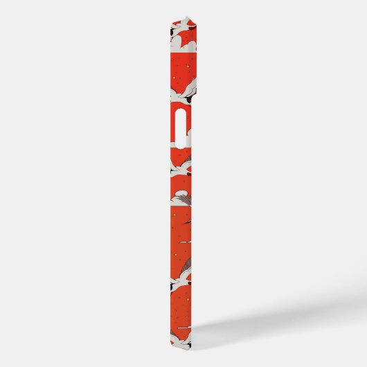 Red Asian Crane Pattern Case-Mate iPhone Case (Achterkant / Rechts)
