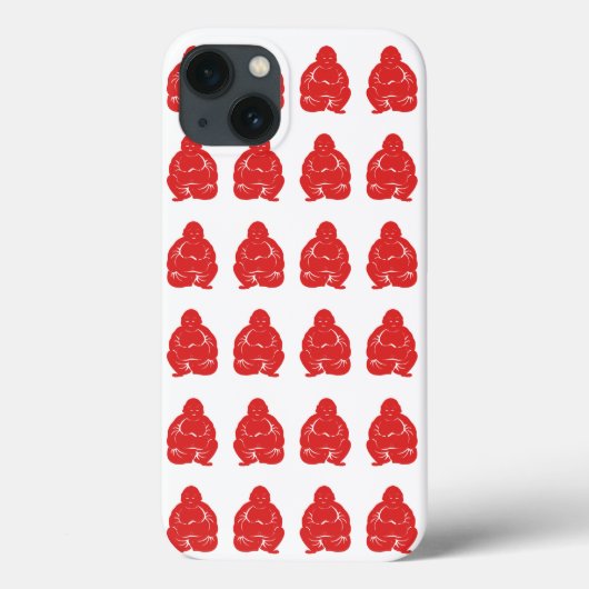 Red Asian Moods Buddah Boys Case-Mate iPhone Case (Achterkant)
