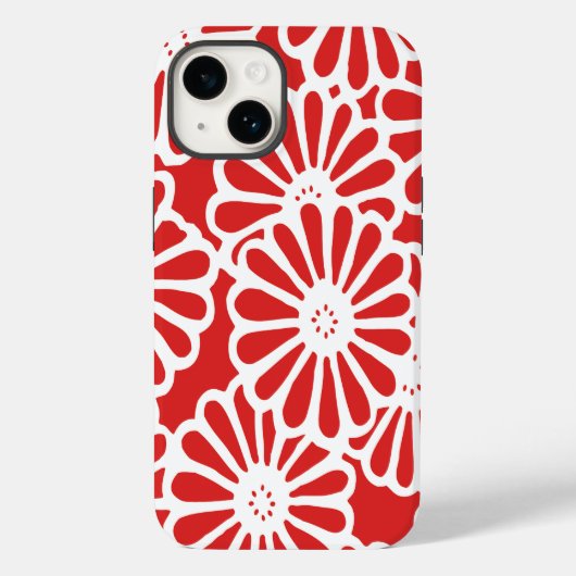 Red Asian Moods Floral Case-Mate iPhone Case (Achterkant)