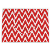 Red Asian Moods Ikat Chevrons Groot Cadeauzakje (Voorkant)
