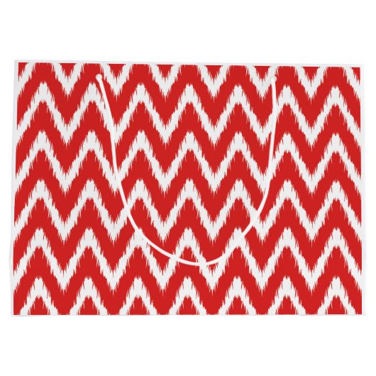 Red Asian Moods Ikat Chevrons Groot Cadeauzakje (Achterkant)