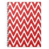 Red Asian Moods Ikat Chevrons Notitieboek (Voorkant)