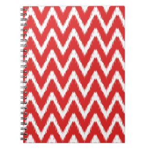 Red Asian Moods Ikat Chevrons Notitieboek