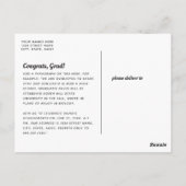 Red Athletic Multi-Photo Afstuderen Briefkaart (Achterkant)