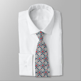 Red atoms Design Necktie Stropdas